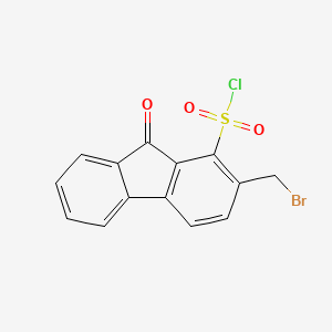 2-(Bromomethyl)-9-oxo-9H-fluorene-1-sulfonyl chloride