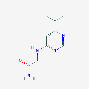 molecular formula C9H14N4O B1464357 2-{[6-(Propan-2-yl)pyrimidin-4-yl]amino}acetamide CAS No. 1248774-79-9