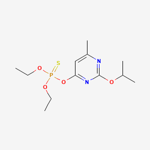 molecular formula C12H21N2O4PS B14643591 Phosphorothioic acid, O,O-diethyl O-(6-methyl-2-(1-methylethoxy)-4-pyrimidinyl) ester CAS No. 55995-49-8