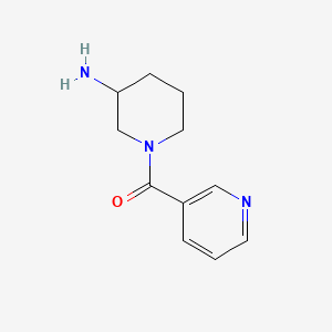 molecular formula C11H15N3O B1464361 1-(Pyridine-3-carbonyl)piperidin-3-amine CAS No. 1247449-62-2