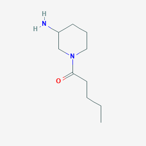 molecular formula C10H20N2O B1464362 1-(3-Aminopiperidin-1-yl)pentan-1-one CAS No. 1158702-08-9