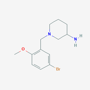 1-[(5-Bromo-2-methoxyphenyl)methyl]piperidin-3-amine