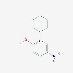 B14643686 3-Cyclohexyl-4-methoxyaniline CAS No. 55376-89-1