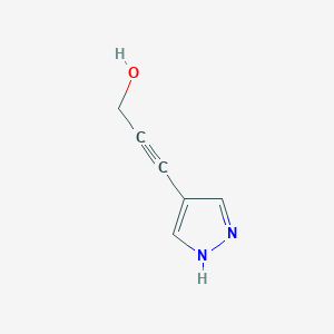 molecular formula C6H6N2O B1464375 3-(1H-pyrazol-4-yl)prop-2-yn-1-ol CAS No. 204519-26-6