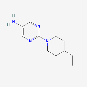 molecular formula C11H18N4 B1464385 2-(4-Ethylpiperidin-1-yl)pyrimidin-5-amine CAS No. 1250080-38-6