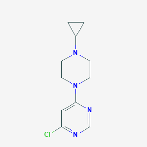 molecular formula C11H15ClN4 B1464386 4-Chloro-6-(4-cyclopropylpiperazin-1-yl)pyrimidine CAS No. 1250773-65-9