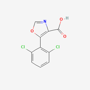 molecular formula C10H5Cl2NO3 B1464388 5-(2,6-二氯苯基)-1,3-噁唑-4-羧酸 CAS No. 1248310-70-4