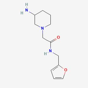 molecular formula C12H19N3O2 B1464393 2-(3-aminopiperidin-1-yl)-N-(furan-2-ylmethyl)acetamide CAS No. 1307503-60-1