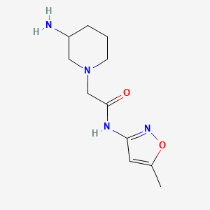 molecular formula C11H18N4O2 B1464396 2-(3-aminopiperidin-1-yl)-N-(5-methylisoxazol-3-yl)acetamide CAS No. 1292389-54-8