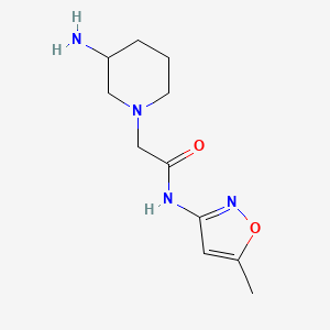 molecular formula C11H18N4O2 B1464396 2-(3-氨基哌啶-1-基)-N-(5-甲基异恶唑-3-基)乙酰胺 CAS No. 1292389-54-8