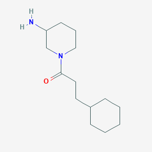 molecular formula C14H26N2O B1464397 1-(3-Aminopiperidin-1-yl)-3-cyclohexylpropan-1-one CAS No. 1292729-95-3