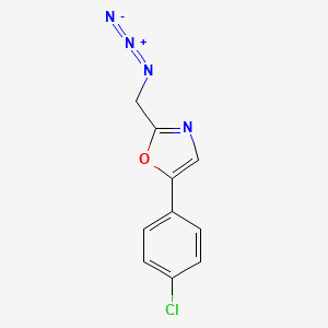 molecular formula C10H7ClN4O B1464402 2-(Azidomethyl)-5-(4-chlorophenyl)oxazole CAS No. 1250329-31-7