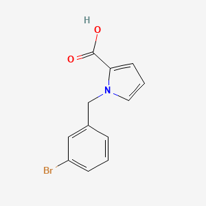 molecular formula C12H10BrNO2 B1464405 1-[(3-溴苯基)甲基]-1H-吡咯-2-羧酸 CAS No. 1250955-48-6
