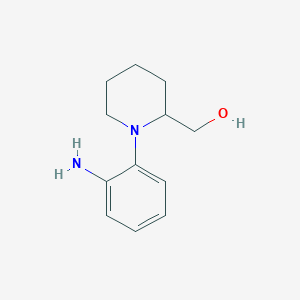molecular formula C12H18N2O B1464406 [1-(2-Aminophenyl)piperidin-2-yl]methanol CAS No. 1251056-09-3