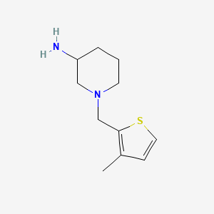 molecular formula C11H18N2S B1464408 1-[(3-Methylthiophen-2-yl)methyl]piperidin-3-amine CAS No. 1248089-25-9