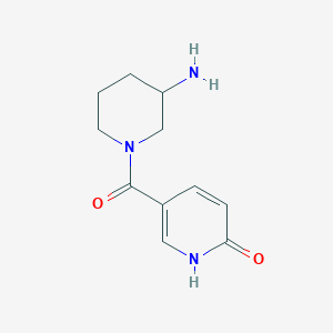 molecular formula C11H15N3O2 B1464409 (3-Aminopiperidin-1-yl)(6-hydroxypyridin-3-yl)methanone CAS No. 1250545-76-6