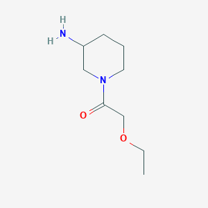 molecular formula C9H18N2O2 B1464412 1-(3-Aminopiperidin-1-yl)-2-ethoxyethan-1-one CAS No. 1250923-97-7