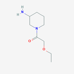 molecular formula C9H18N2O2 B1464412 1-(3-Aminopiperidin-1-yl)-2-Ethoxyethan-1-on CAS No. 1250923-97-7