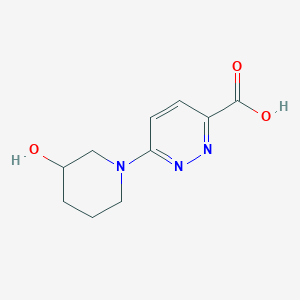 molecular formula C10H13N3O3 B1464415 6-(3-Hydroxypiperidin-1-yl)pyridazine-3-carboxylic acid CAS No. 1250784-81-6