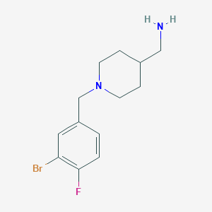molecular formula C13H18BrFN2 B1464417 (1-(3-Bromo-4-fluorobenzyl)piperidin-4-yl)methanamine CAS No. 1304835-73-1