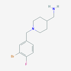 molecular formula C13H18BrFN2 B1464417 Méthanamine de (1-(3-bromo-4-fluorobenzyl)pipéridin-4-yl) CAS No. 1304835-73-1