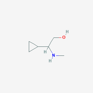 molecular formula C6H13NO B1464425 2-环丙基-2-(甲基氨基)乙醇 CAS No. 1249865-85-7