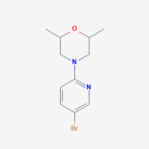 molecular formula C11H15BrN2O B1464430 4-(5-Bromopyridin-2-yl)-2,6-dimethylmorpholine CAS No. 1247758-33-3