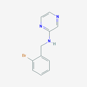 molecular formula C11H10BrN3 B1464432 N-[(2-bromophenyl)methyl]pyrazin-2-amine CAS No. 1249130-29-7