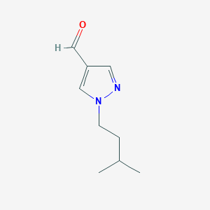 molecular formula C9H14N2O B1464433 1-(3-methylbutyl)-1H-pyrazole-4-carbaldehyde CAS No. 1216276-35-5