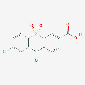 7-Chloro-9,10,10-trioxo-9,10-dihydro-10lambda~6~-thioxanthene-3-carboxylic acid