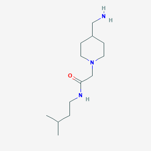 2-[4-(aminomethyl)piperidin-1-yl]-N-(3-methylbutyl)acetamide