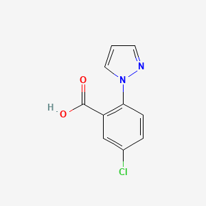 molecular formula C10H7ClN2O2 B1464453 5-chloro-2-(1H-pyrazol-1-yl)benzoic acid CAS No. 1214622-57-7