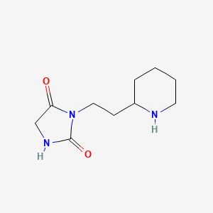 molecular formula C10H17N3O2 B1464455 3-(2-Piperidin-2-ylethyl)imidazolidine-2,4-dione CAS No. 1249703-66-9