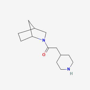 molecular formula C13H22N2O B1464461 1-{2-Azabicyclo[2.2.1]heptan-2-yl}-2-(piperidin-4-yl)ethan-1-one CAS No. 1308383-79-0
