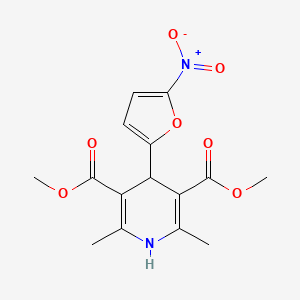 3,5-Pyridinedicarboxylic acid, 1,4-dihydro-2,6-dimethyl-4-(5-nitro-2-furanyl)-, dimethyl ester