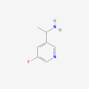 molecular formula C7H9FN2 B1464470 1-(5-氟吡啶-3-基)乙胺 CAS No. 910402-42-5