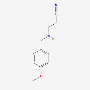 3-{[(4-Methoxyphenyl)methyl]amino}propanenitrile