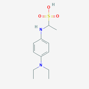 molecular formula C12H20N2O3S B14644720 1-{[4-(Diethylamino)phenyl]amino}ethanesulfonic acid CAS No. 54749-08-5