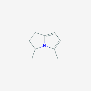 molecular formula C9H13N B14644724 3,5-Dimethyl-2,3-dihydro-1H-pyrrolizine CAS No. 56160-74-8