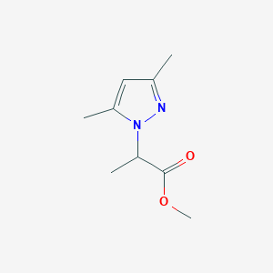 molecular formula C9H14N2O2 B1464476 methyl 2-(3,5-dimethyl-1H-pyrazol-1-yl)propanoate CAS No. 1248111-57-0