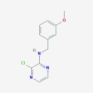 molecular formula C12H12ClN3O B1464477 3-chloro-N-[(3-methoxyphenyl)methyl]pyrazin-2-amine CAS No. 1282931-85-4