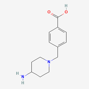 molecular formula C13H18N2O2 B1464479 4-[(4-氨基哌啶-1-基)甲基]苯甲酸 CAS No. 939795-68-3