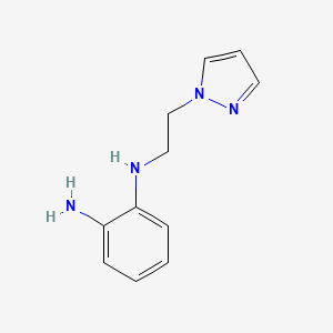 molecular formula C11H14N4 B1464481 N1-[2-(1H-pyrazol-1-yl)ethyl]benzene-1,2-diamine CAS No. 1247154-38-6