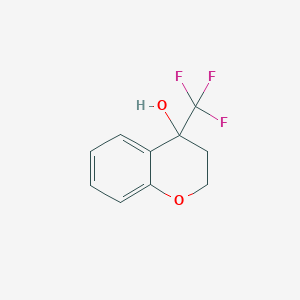 molecular formula C10H9F3O2 B1464486 4-(トリフルオロメチル)-3,4-ジヒドロ-2H-1-ベンゾピラン-4-オール CAS No. 1249745-98-9