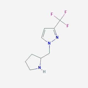 B1464487 1-(pyrrolidin-2-ylmethyl)-3-(trifluoromethyl)-1H-pyrazole CAS No. 1248279-42-6