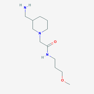 molecular formula C12H25N3O2 B1464495 2-[3-(氨甲基)哌啶-1-基]-N-(3-甲氧基丙基)乙酰胺 CAS No. 1275729-24-2