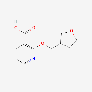 molecular formula C11H13NO4 B1464499 2-((四氢呋喃-3-基)甲氧基)烟酸 CAS No. 1250774-51-6