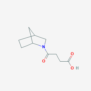 molecular formula C10H15NO3 B1464500 4-{2-氮杂双环[2.2.1]庚烷-2-基}-4-氧代丁酸 CAS No. 1248219-75-1