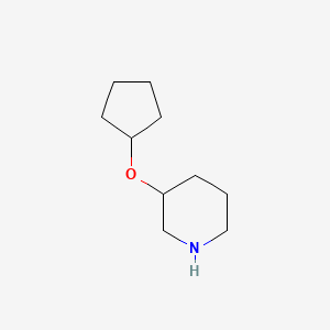 molecular formula C10H19NO B1464502 3-(环戊氧基)哌啶 CAS No. 933758-70-4