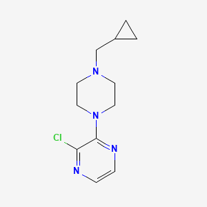 molecular formula C12H17ClN4 B1464509 2-Chloro-3-[4-(cyclopropylmethyl)piperazin-1-yl]pyrazine CAS No. 1284747-70-1
